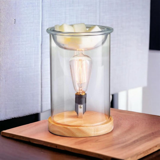 Wood and Glass Vintage Bulb Illumination Warmer