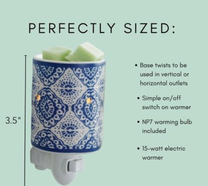 Indigo Porcelain Pluggable  Warmer