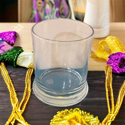 Mardi Gras 12oz Glass Tumbler Soy/Paraffin Blend