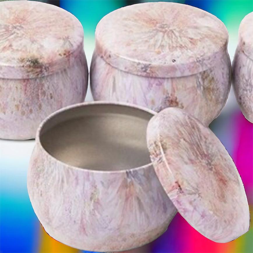 5.5 oz Tie-dye Wood Wick Metal Tin Candle